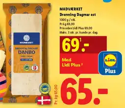 Lidl MADVÆRKET Dronning Dagmar ost (Danbo) tilbud