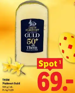 Lidl THEM Påskeost Guld 50+ tilbud