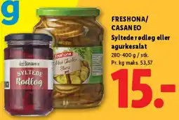 Lidl Syltede rødløg eller agurkesalat tilbud