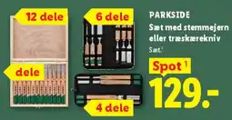 Lidl PARKSIDE Sæt med stemmejern / træskærknive tilbud