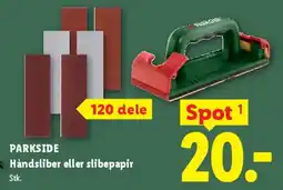 Lidl PARKSIDE Håndsliber / slibepapir tilbud