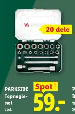 Lidl PARKSIDE Topnøglesæt (20 dele) tilbud