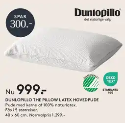 SENG DUNLOPILLO THE PILLOW LATEX HOVEDPUDE tilbud