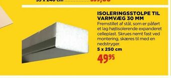 Isoleringsstolpe til varmvæg 30 mm