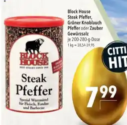 Citti Block House Steak Pfeffer, Grüner Knoblauch Pfeffer oder Zauber Gewürzsalz tilbud