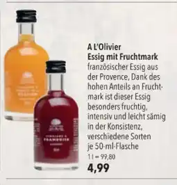 Citti A L'Olivier Essig mit Fruchtmark tilbud