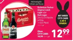 Citti Budweiser Budvar Original Czech Lager oder Dark Lager tilbud