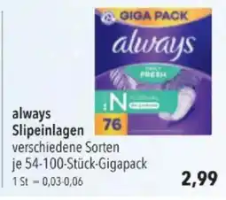 Citti Always Slipeinlagen tilbud