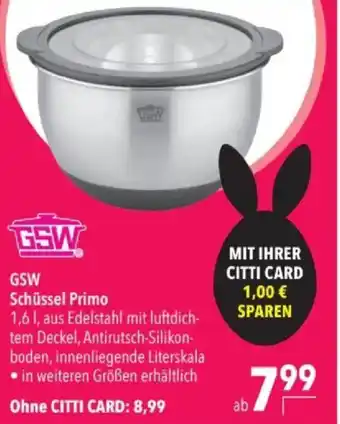 Citti GSW Schüssel Primo tilbud