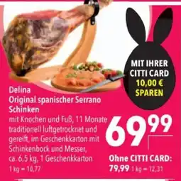 Citti Delina Original spanischer Serrano Schinken tilbud