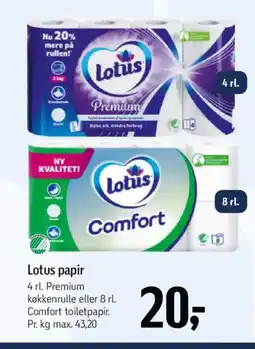 Føtex Lotus papir tilbud