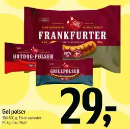 Føtex Gol pølser tilbud