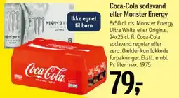 Føtex Coca-Cola sodavand eller Monster Energy tilbud