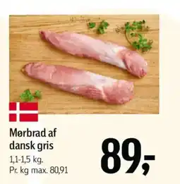 Føtex Mørbrad af dansk gris tilbud