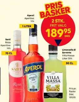 BorderShop Aperol / Sarti Rosa / Villa Massa (2 stk tilbud) tilbud