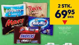 BorderShop Assorted Minis (Snickers, Mars, Milky Way, Bounty, Twix) tilbud
