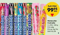 BorderShop Mentos / Fruitella 3x8-pak tilbud