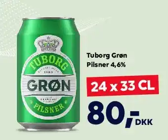 BorderShop Tuborg Grøn Pilsner tilbud