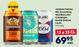 BorderShop Jacobsen Yakima IPA / Grimbergen Double Ambrée / Kronenbourg 1664 Blanc tilbud