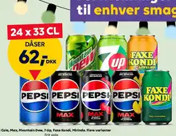 BorderShop Dåser: Pepsi & blandede sodavand tilbud