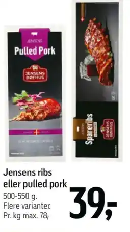 Føtex Jensens ribs eller pulled pork tilbud