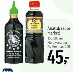 Føtex Asiatisk sauce marked tilbud