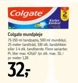 Føtex Colgate mundpleje tilbud