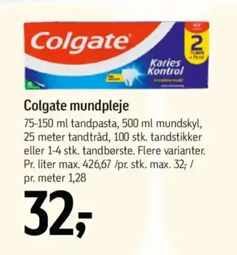 Føtex Colgate mundpleje tilbud