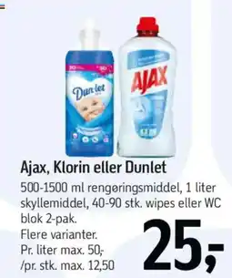 Føtex Ajax, Klorin eller Dunlet tilbud