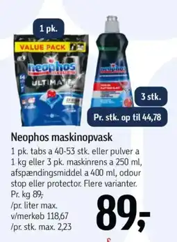 Føtex Neophos maskinopvask tilbud
