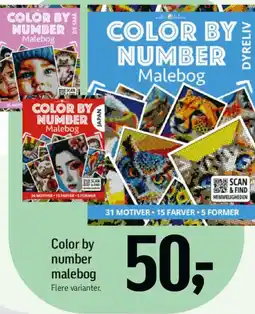 Føtex Color by number malebog tilbud