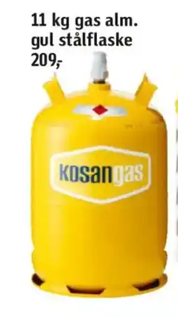 Føtex Gas alm. gul stålflaske tilbud