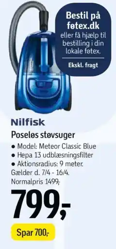 Føtex Nilfisk Poseløs støvsuger tilbud