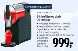 Føtex 2-i-1 soft ice og slush ice maskine tilbud