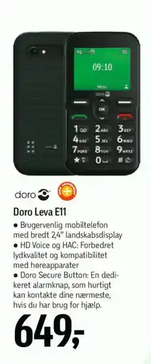 Føtex Doro Leva E11 tilbud