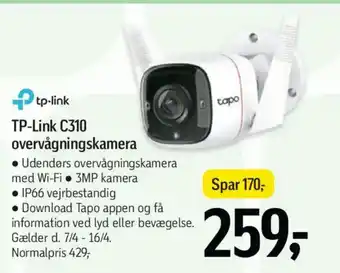 Føtex TP-Link C310 overvågningskamera tilbud