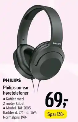 Føtex PHILIPS on-ear høretelefoner tilbud