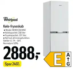 Føtex Whirlpool Køle-fryseskab tilbud