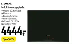 Føtex SIEMENS Induktionskogeplade tilbud