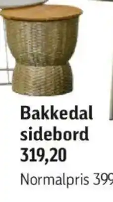 Føtex Bakkedal sidebord tilbud