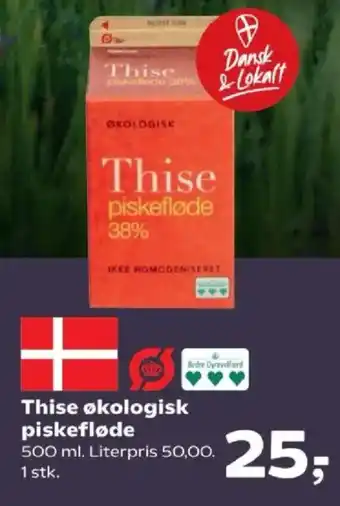 Thise økologisk piskefløde
