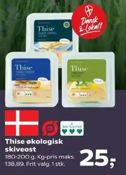 SuperBrugsen Thise økologisk skiveost tilbud