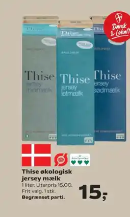 SuperBrugsen Thise økologisk jersey mælk tilbud