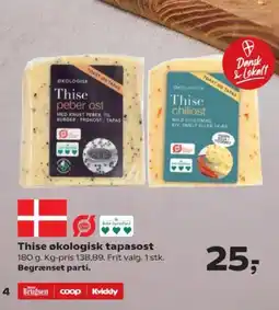 SuperBrugsen Thise økologisk tapasost tilbud