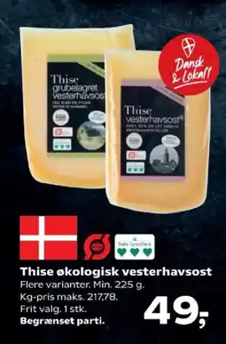 SuperBrugsen Thise økologisk vesterhavsost tilbud