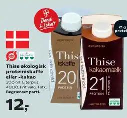 SuperBrugsen Thise økologisk proteiniskaffe eller -kakao tilbud