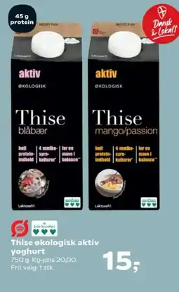 SuperBrugsen Thise økologisk aktiv yoghurt tilbud