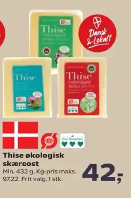 SuperBrugsen Thise økologisk skæreost tilbud