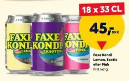 BorderShop Faxe Kondi Lemon, Exotic eller Pink tilbud