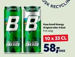 BorderShop Faxe Kondi Energy Original eller 0 Kcal tilbud